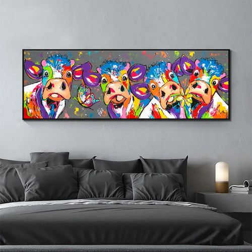Abstract Cow Canvas Prints